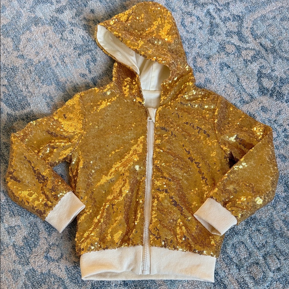 Kids Sequin Bomber Jacket